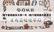 租个服务器多少钱一年（租个服务器大概多少钱）
