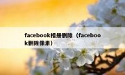 facebook相册删除（facebook删除像素）