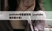 youtube观看量预测（youtube播放量计算）