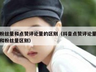 粉丝量和点赞评论量的区别（抖音点赞评论量和粉丝量区别）