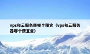 vps和云服务器哪个便宜（vps和云服务器哪个便宜些）
