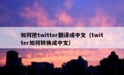 如何把twitter翻译成中文（twitter如何转换成中文）