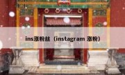 ins涨粉丝（instagram 涨粉）