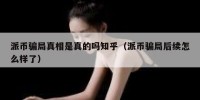 派币骗局真相是真的吗知乎（派币骗局后续怎么样了）