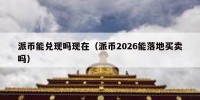 派币能兑现吗现在（派币2026能落地买卖吗）