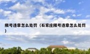 限号违章怎么处罚（石家庄限号违章怎么处罚）