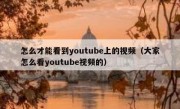 怎么才能看到youtube上的视频（大家怎么看youtube视频的）