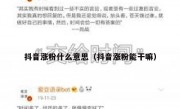 抖音涨粉什么意思（抖音涨粉能干嘛）