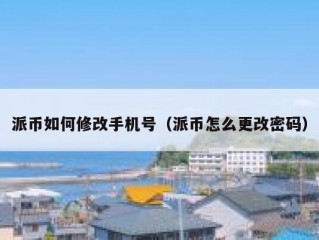 派币如何修改手机号（派币怎么更改密码）