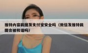 推特内容截图发支付宝安全吗（微信发推特截图会被和谐吗）
