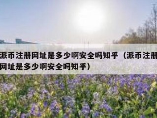 派币注册网址是多少啊安全吗知乎（派币注册网址是多少啊安全吗知乎）
