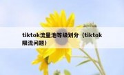 tiktok流量池等级划分（tiktok限流问题）