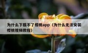 为什么下载不了樱桃app（为什么无法安装樱桃视频教程）