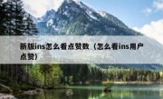 新版ins怎么看点赞数（怎么看ins用户点赞）