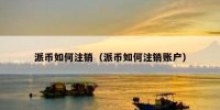 派币如何注销（派币如何注销账户）