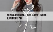 2020年北京限号开车怎么处罚（2020北京限行处罚）