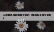 云服务器成都哪里有卖的（成都服务器专卖店）
