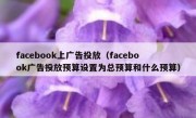 facebook上广告投放（facebook广告投放预算设置为总预算和什么预算）