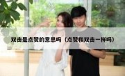 双击是点赞的意思吗（点赞和双击一样吗）