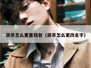 派币怎么重置钱包（派币怎么更改名字）