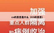 co的意思是什么（CO的意思）