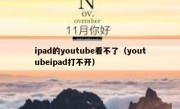 ipad的youtube看不了（youtubeipad打不开）