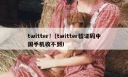 twitter!（twitter验证码中国手机收不到）