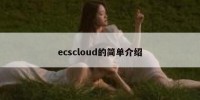 ecscloud的简单介绍