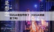 tiktok现在咋样了（tiktok到底卖了吗）