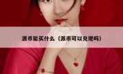 派币能买什么（派币可以兑现吗）