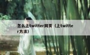 怎么上twitter网页（上twitter方法）