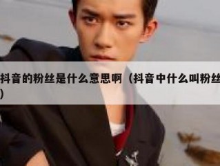 抖音的粉丝是什么意思啊（抖音中什么叫粉丝）