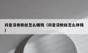 抖音没有粉丝怎么赚钱（抖音没粉丝怎么挣钱）