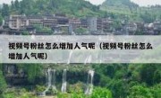 视频号粉丝怎么增加人气呢（视频号粉丝怎么增加人气呢）