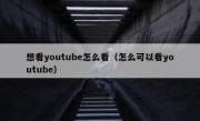 想看youtube怎么看（怎么可以看youtube）