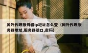 国外代理服务器ip地址怎么查（国外代理服务器地址,服务器端口,密码）