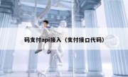 码支付api接入（支付接口代码）
