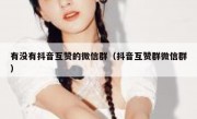 有没有抖音互赞的微信群（抖音互赞群微信群）