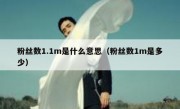 粉丝数1.1m是什么意思（粉丝数1m是多少）