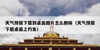 天气预报下载到桌面图片怎么删除（天气预报下载桌面上钓鱼）