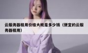 云服务器租用价格大概是多少钱（便宜的云服务器租用）