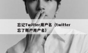 忘记Twitter用户名（twitter忘了账户用户名）