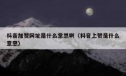 抖音加赞网址是什么意思啊（抖音上赞是什么意思）