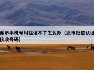 派币手机号码验证不了怎么办（派币短信认证接收号码）
