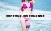 推特的专属板块（推特专属板块都有谁）