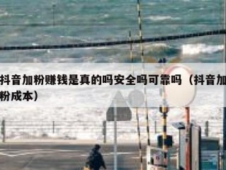 抖音加粉赚钱是真的吗安全吗可靠吗（抖音加粉成本）