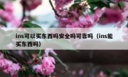 ins可以买东西吗安全吗可靠吗（ins能买东西吗）