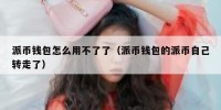 派币钱包怎么用不了了（派币钱包的派币自己转走了）