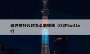 国内推特代理怎么做赚钱（代理twitter）