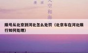 限号从北京到河北怎么处罚（北京车在河北限行如何处理）